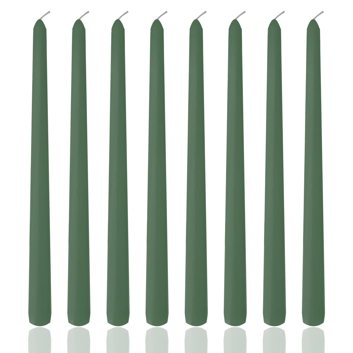 8 Pack 10 Inch Green Taper Candles for Christmas Candles for Home Decor Dinner Party Celebrations Wedding Shower