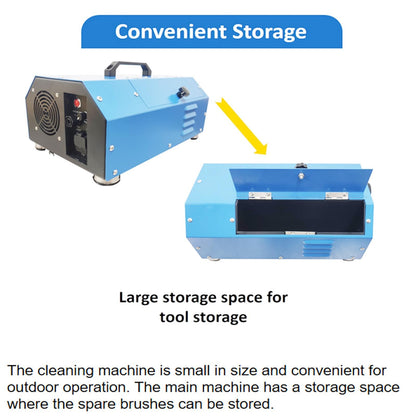 INTBUYING Condenser Pipeline Tube Cleaning Machine for Dia 0.6-0.7in Pipe 110V/220V 370W Adjustable Speed with Transformer Water Spray for Air Conditioner Chiller Heat Exchanger
