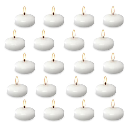 20 Pcs Floating Candles Centerpieces, 1.5 Inch Unscented Floating Candles, Warm Tealights Candles for Wedding, Night, Christmas, Valentine's Day,Home Decor and Party Decoration (White 20pcs)