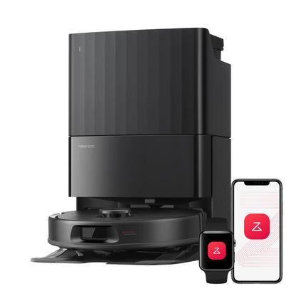 roborock Qrevo S Pro Robot Vacuum and Mop, 18,500Pa Suction, Multifunctional Dock with 167℉ Mop Self-Cleaning, Smart Obstacle Avoidance, Anti-Tangle Brush, Liftable Spinning Mop, Black