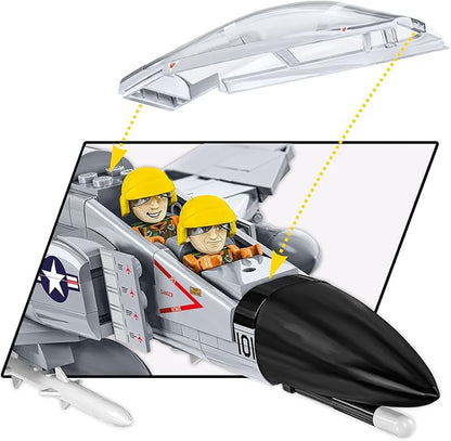 COBI Armed Forces F-4 Phantom II Aircraft Carrier Building Set 703 Pieces