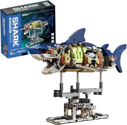 RiceBlock Holiday Toy Shark Animal Building Block Set for Boys 8-14 Sea Creatures Marine Animal Building Blocks Toys Crossing Ocean Lovers 687 Pieces Home Decor Gift for Adults Teens