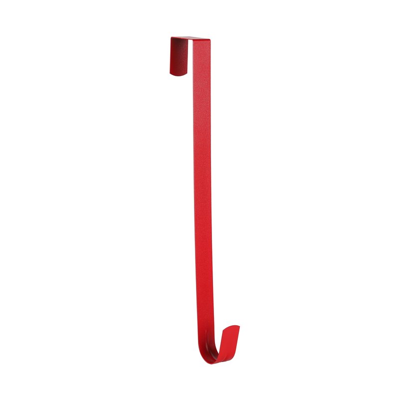 Sattiyrch 12" Wreath Hanger for Front Door,Steel Over The Door Hanger Hook,Wreath Door Hanger (Red,1)