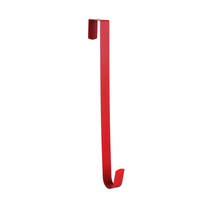 Sattiyrch 12" Wreath Hanger for Front Door,Steel Over The Door Hanger Hook,Wreath Door Hanger (Red,1)