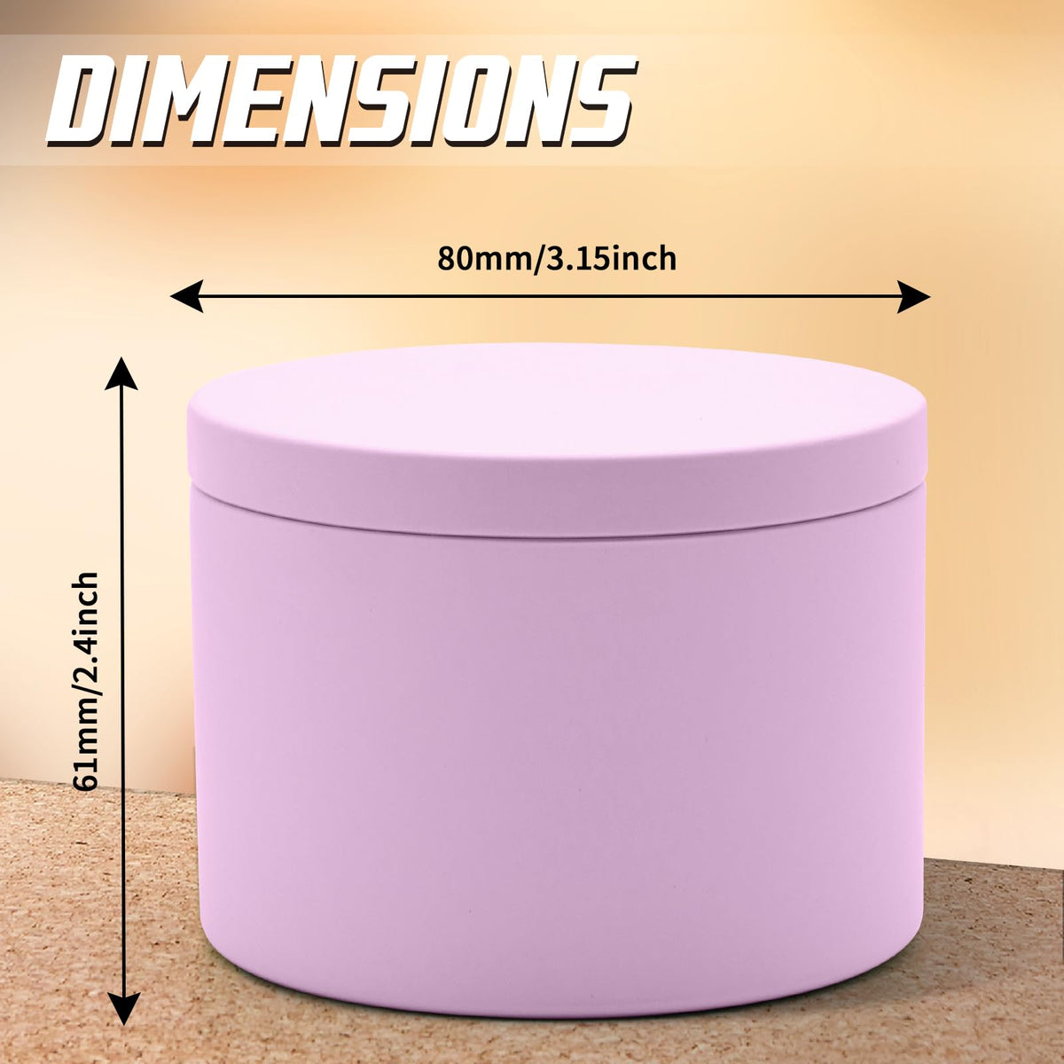 YJHSS 24-Pack 8oz Candle Tins with Lids, Metal Candle Jars for Candle Making, Empty Containers Vessels Bulk for Small Business & Beginners DIY Storage -Pink