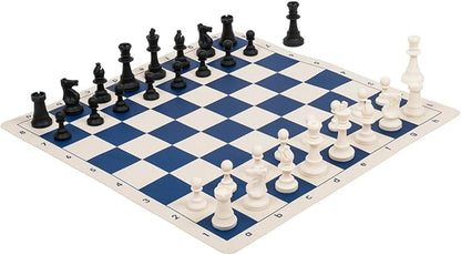 Regulation Silicone Tournament Chess Set - Pieces Only - 3.75 King - Black &amp White