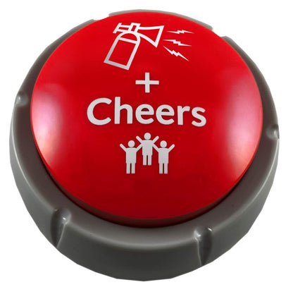 Airhorn Can Sound Button with Applause and Cheers, Funny Easy Button, Noise Maker Buzzer for Office, Sporting Event, Dance Party, Fun Classroom, Desk Toy, Gag Birthday Gift, Gadget for Teens, DJ HYPE