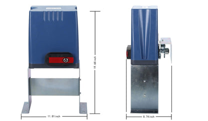 GATEXPERT Sliding Gate Opener with Remote Controls & Security Photocell Sensor,Chain Driven AC Motor for Gate up to 1350lb (AT1350 Automatic Gate Opener Kit)