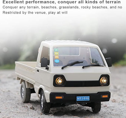 WPL Mini RC Car 1/16 Scale 2.4Ghz RC Drift Car Model Mini-Truck with Double Battery 130 Motor Rear Drive Hobby Grade Adult Age 16+