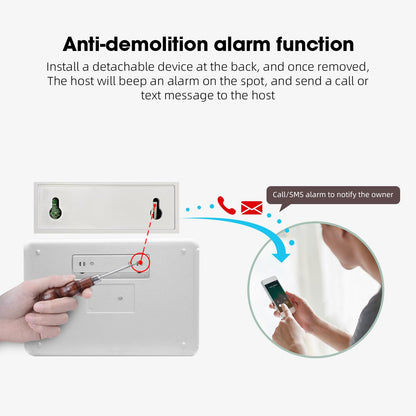 LWOHSI Wireless Home Alarm System with LCD Touch Screen,Smart Home Security Systems with DIY Door Sensor,Motion Detector,GSM 4G /App Instant Alerts for Apartment,No Monthly Fee