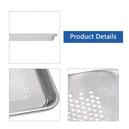 HARDURA Aluminum Perforated Baking Sheet Pan 18”L X 13”W X 1”H Cookie Sheet, 6Packs, For Oven in Bakery & Restaurant, Kitchen