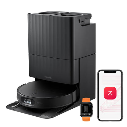 roborock Qrevo Edge 2 Robot Vacuum and Mop, 25,000Pa, 3.14'' Ultra-Slim, Zero-Tangle, AI Object Recognition, 176℉ Hot Water Mop Washing & Auto-Drying, Carpet & Pet Hair, FlexiArm Edge Cleaning