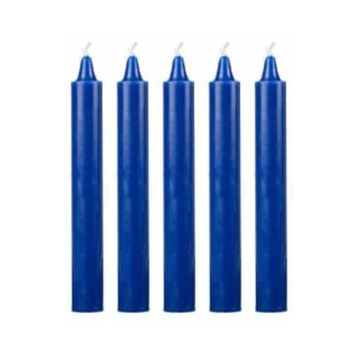 6 Inch Taper Candle 5 Pack Spell, Wicca, Santeria, Energized Candles Velas de 6 Pulgadas Paquete de 5 Velas (Blue)