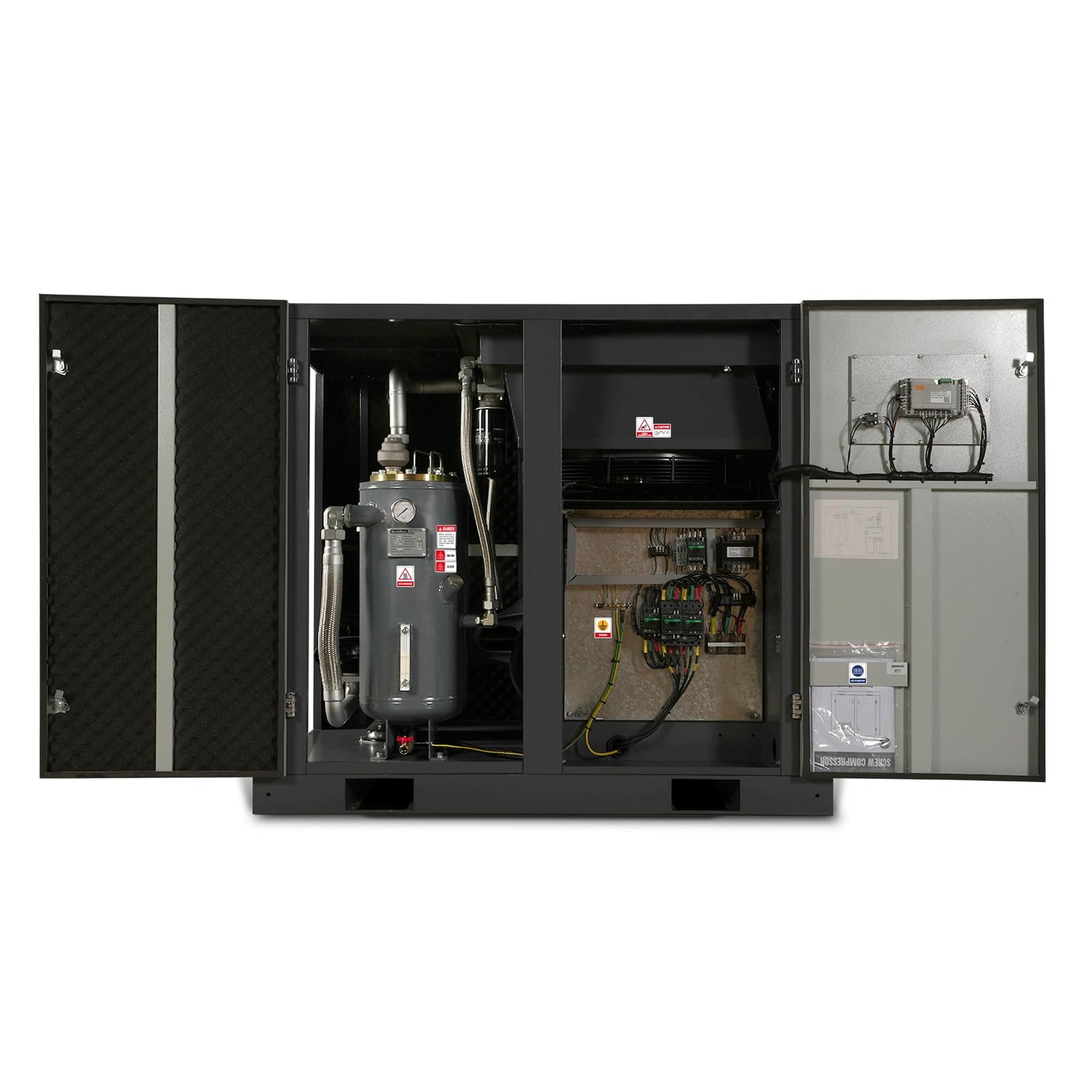 MechMaxx 220CFM Industrial Rotary Screw Air Compressor 50HP 116PSI 230V 3Phase Industrial-Grade,Model M50AC230