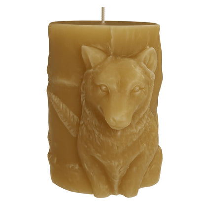 Wolf Cylinder Animal Resin Casting Silicone Mold for Home Decor & Candle Making Wave Spiral Mold