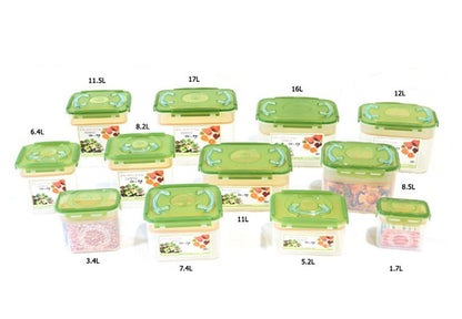 E-Jen Premium Kimchi, Sauerkraut Container Probiotic Fermentation with Inner Vacuum Lid (Earthenware Green, 0.45 gal/ 1.7L)