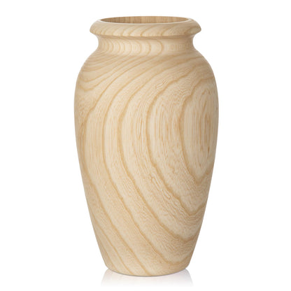 10" Tall Handmade Wooden Flower Vase, Large Wood Vase Decoration for Flower Arrangement Home Decoration