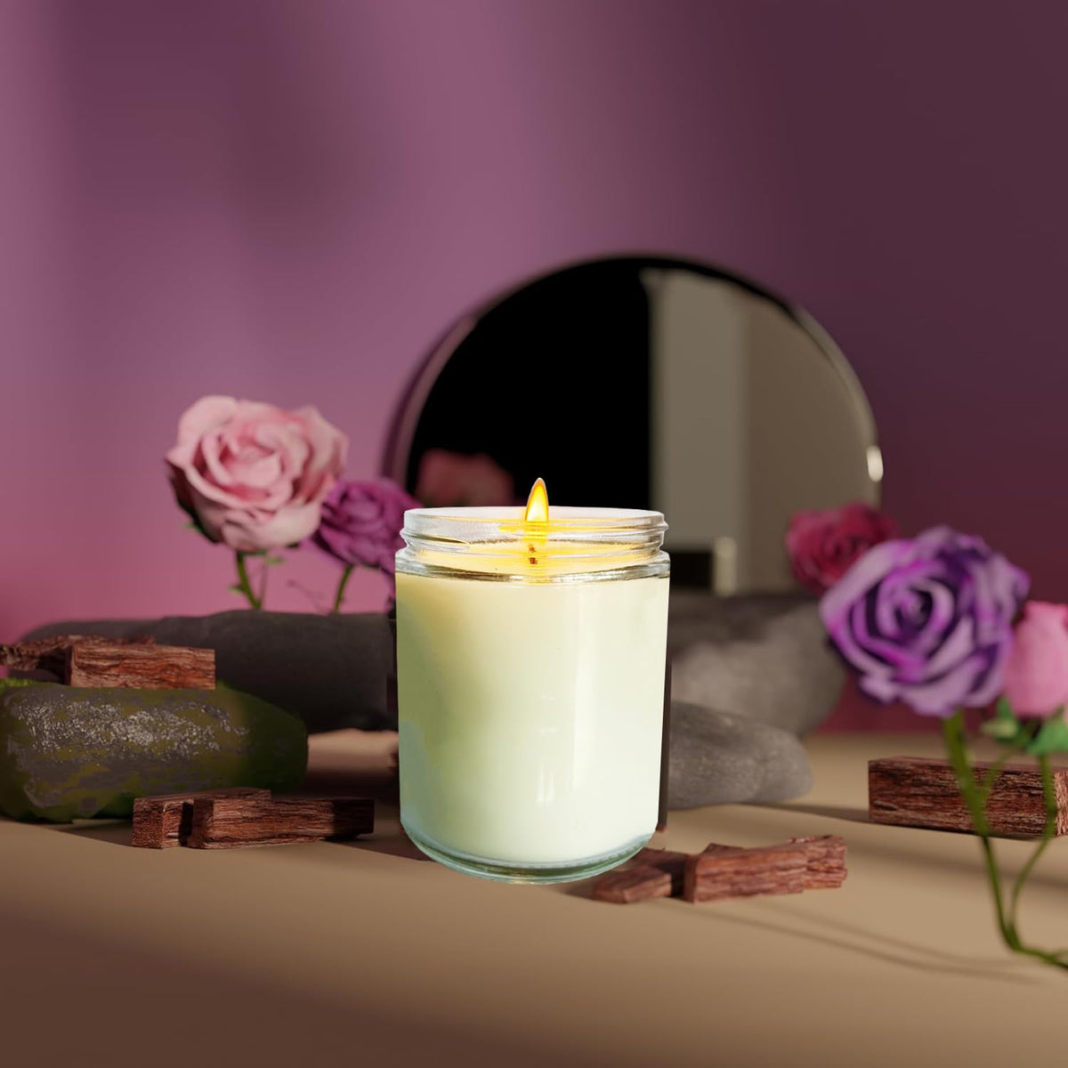 Veiuwa 24 Pcs 6 Oz Vanilla Scented Soy Candles Set,Mason jar Bulk Candles for Gifts,Aromatherapy Candle,Great Stress Relieving Scented Candle for Girls as a Gift for Birthdays, Weddings and More!