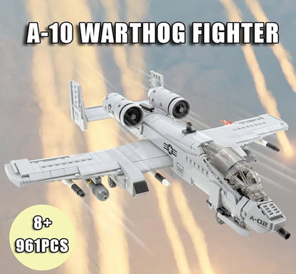 961pcs A-10 Warthog Plane Building Toys Sets Fighter Jets Building Blocks WW2 Airplane Military Model Kits Ideal Gifts for Adult