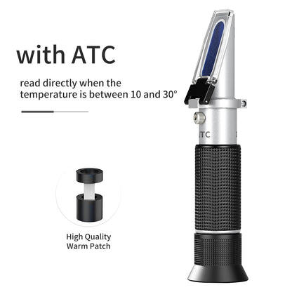 NANBEI 0-32% Brix Meter Refractometer with ATC, brix Refractometer,lab Refractometer forfruit, Fruit Juice,Wine Making