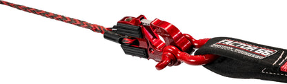 Factor 55 Ultrahook Closed System Shackle Pin Mount, Designed for Steel Cables and Synthetic Ropes - Red