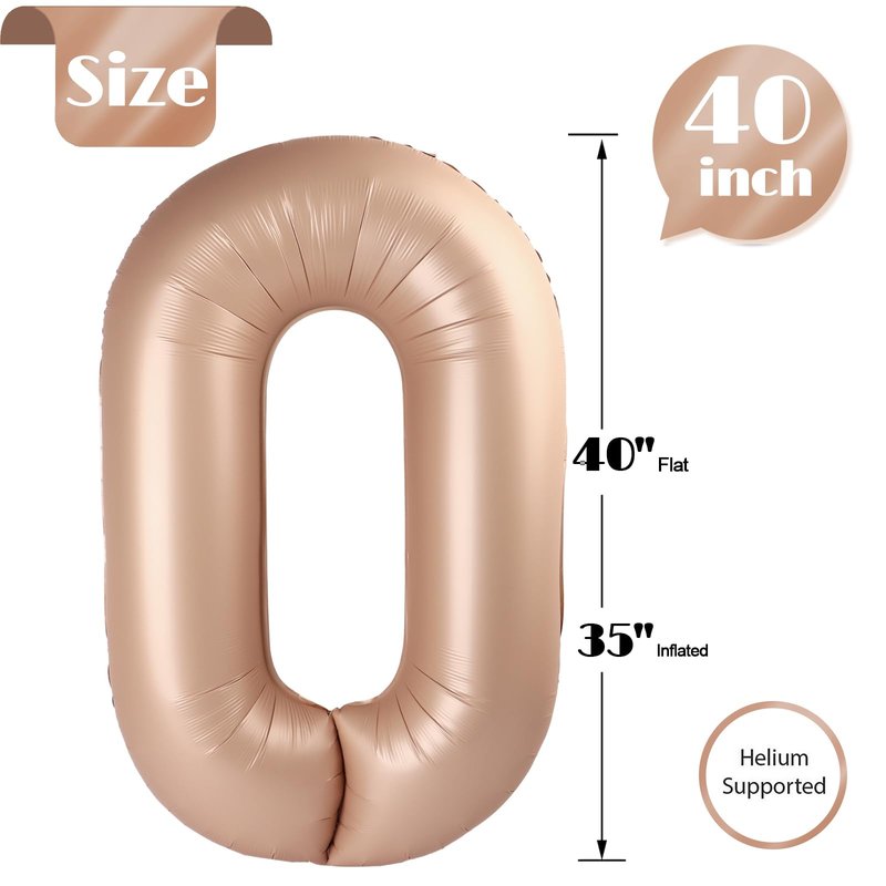 Light Brown Number 20 Balloon 40 inch, Tan 20 Number Balloons, Khaki 20th Sandy Brown Birthday Decorations, Beige 20 Year Old Girls Boys Light Brown Party Supplies