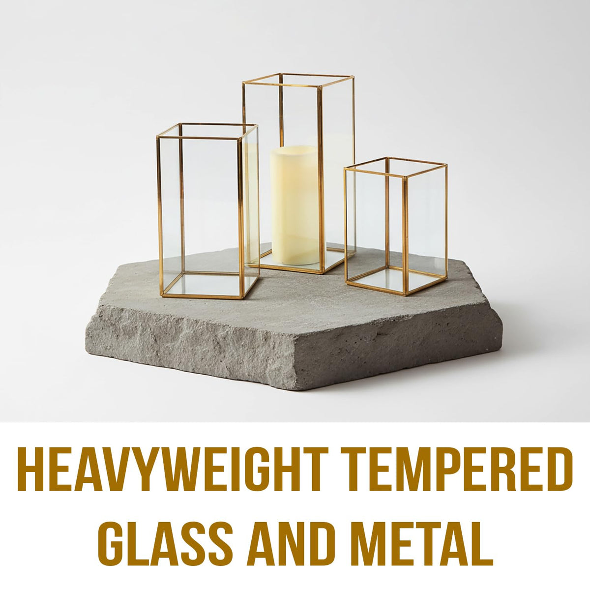 Fun Express Set of 3 Square Glass Candle Holders – Elegant Home Décor for Living Room Dining Room & Special Occasions – Stylish Glass Candle Stands for Table Settings & Modern Interiors – 3 Pieces