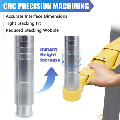 CreatAuto 24pcs 35mm Car Lift Adapter Kit, 2/2.5/3/3.5/4/4.5/5/5.5/6 Inch 9 in 1 Extension Stack Truck Adapter Kit, Fit for Most 2-Post Car Lift Bridge Jack Support, Fit for BendPak 2-Post Lift