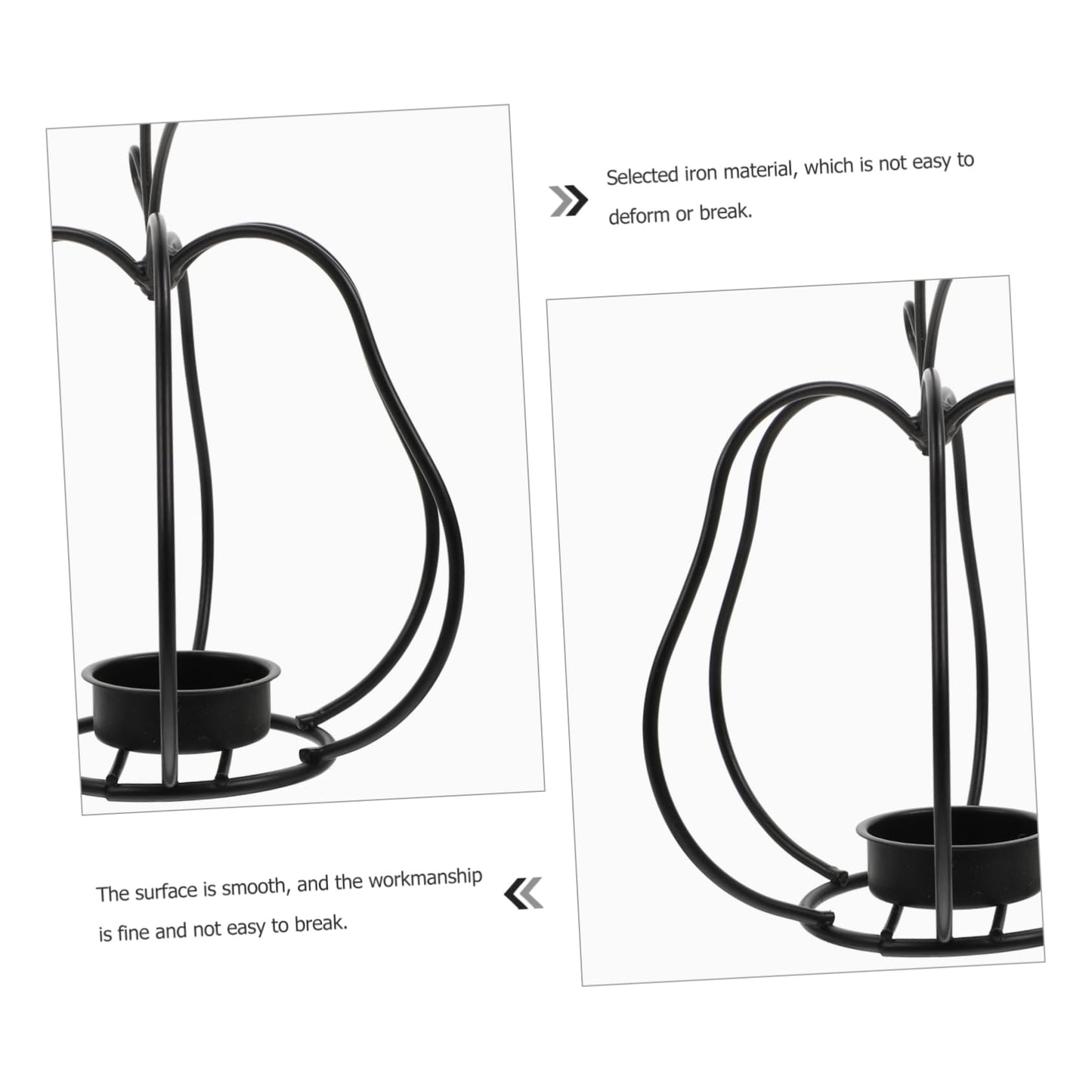 Creative Iron Wrought Candlestick Holder for Home Decor Unique Design Sturdy Table Centerpiece for Weddings Parties and Rustic Settings