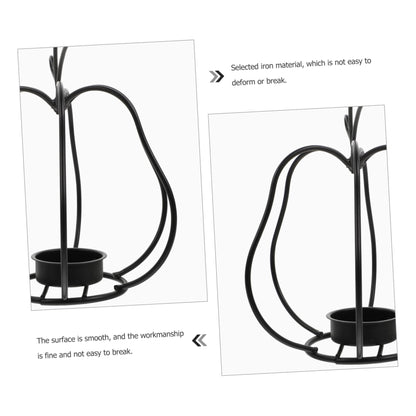 Creative Iron Wrought Candlestick Holder for Home Decor Unique Design Sturdy Table Centerpiece for Weddings Parties and Rustic Settings