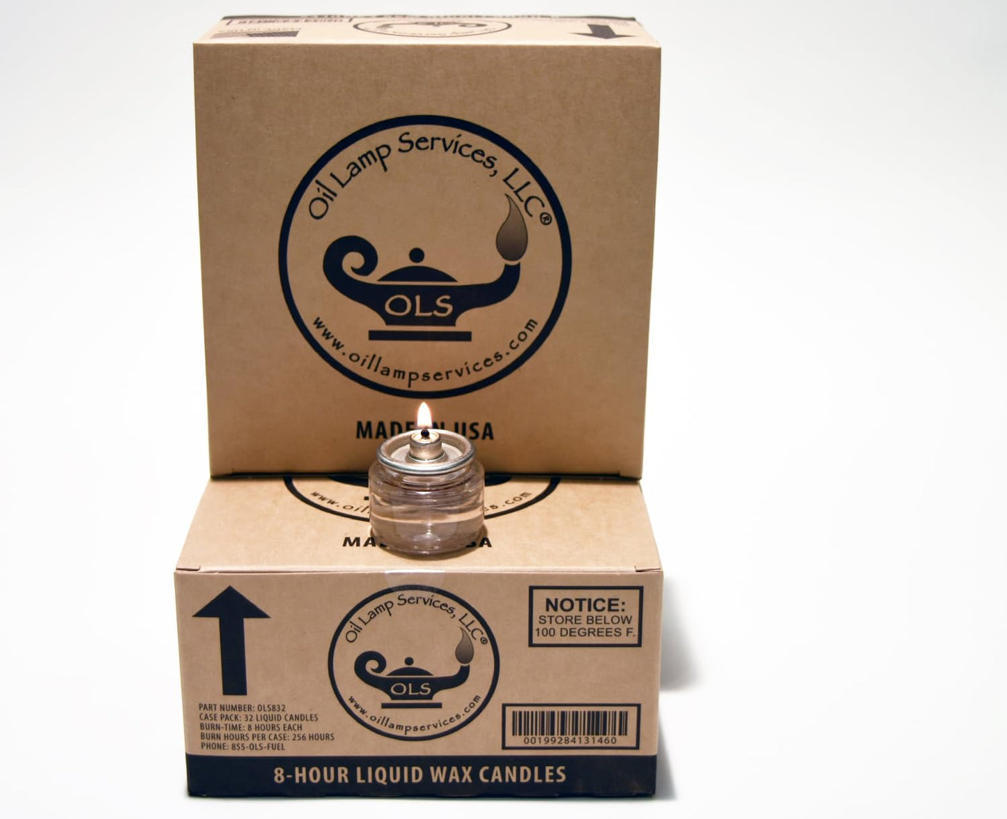 Disposable Liquid Wax Candles, 8-Hour, 32-Pack, Used for Creating Ambiance Lighting at Restaurants and Bars, On Wedding Tables and at Special Events Where Candlelight is Used