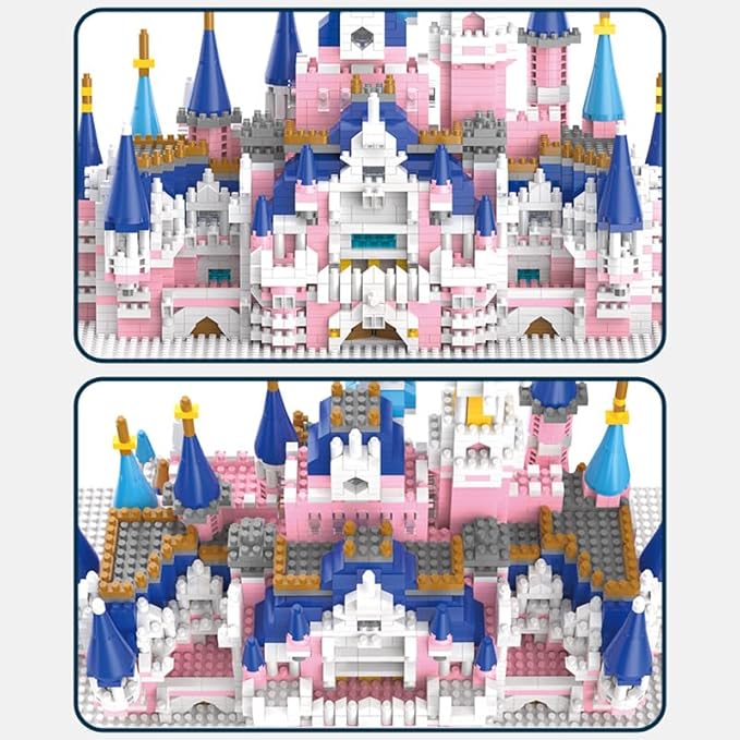 3008 Pcs Castle Architecture Mini Building Blocks Set for Adults – Micro Building Bricks Model Kit – Educational Architecture Model – Ages 14+