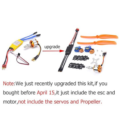RC A2212 1400KV Brushless Motor+30A ESC+SG90 Servos+8060 Propeller for RC Plane Airplane