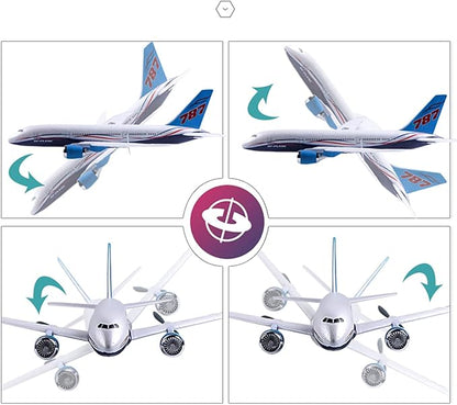 Remote Control Airplane 2.4Ghz DIY 3 Channels RC Plane Remote Control Airplane Ready to Fly RC 787 Dreamliner for Advanced Wingspan 550mm （2 Batteries