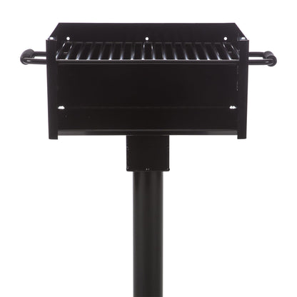 Commercial Grade Park Grill – Heavy-Duty Steel with 300 Sq Inch Cooking Grate, 360° Swivel Post, Made in the USA by Jamestown Advanced Products