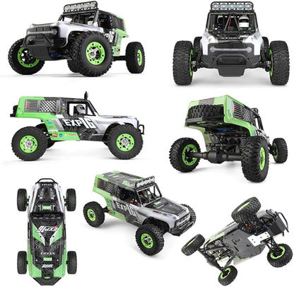 GoolRC WLtoys 124006 RC Car 1:12 Scale Remote Control Car 4WD 40KM/H High Speed RC Truck 2.4GHz Off-Road RC Crawler RTR with LED Lights and 2 Batteries for Adults (Green)