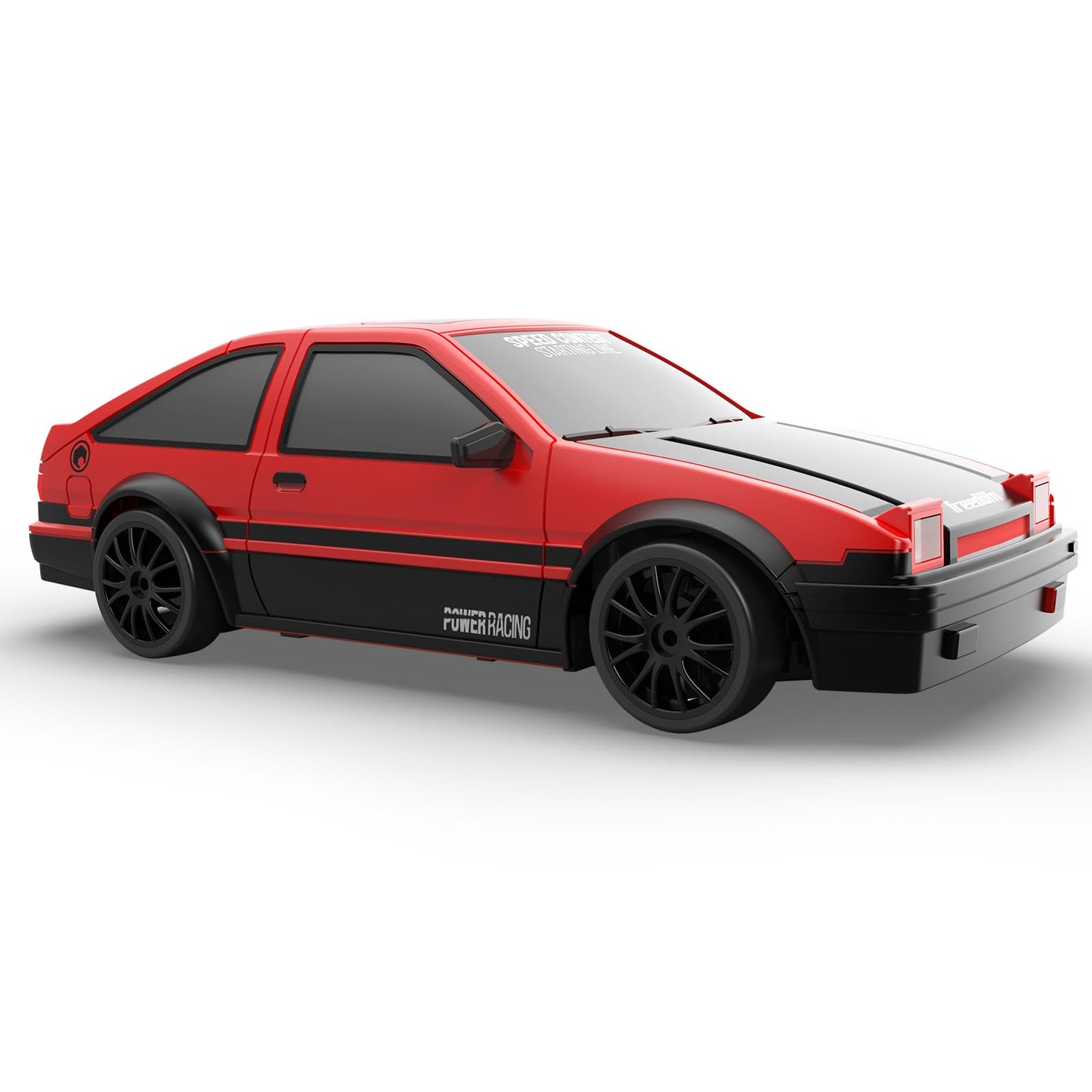 Remote Control Car RC Drift 2.4GHz 1:24 Scale 4WD 15KM/H High Speed Model Vehicle with LED Lights Drifting Tire Racing Sport Toy for Adults Boys Girls Kids Gift 2Pcs Rechargeable Batteries