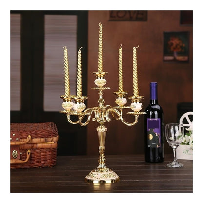 Candlestick Holders European Retro Five-Head Candle Holder Home Wedding Props Decorative Candlestick