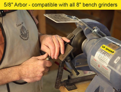 UF-SHARP CBN Grinding Wheel 8 inch 180 Grit, 1" Wide, 5/8" Arbor, Suitable for All Kinds of 8-inch Bench Grinders (180 Grit)