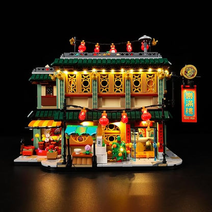 Kyglaring Led Light Set for Lego Family Reunion Celebration Building Blocks The Family Reunion Lighting Kit Compatible with Lego Chinese New Year 80113 - No Model（Remote Control Version）