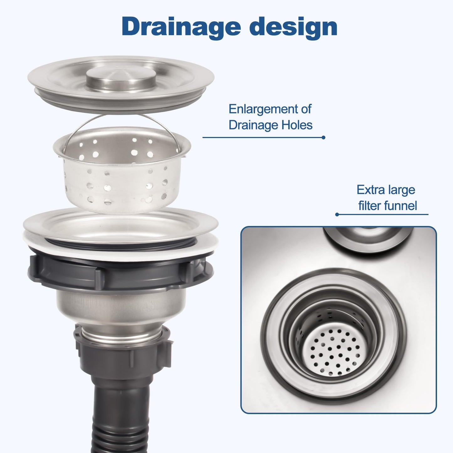 23 4/6in Stainless Steel Floor Mop Sink with Detachable Mop, Suitable for Laundry Rooms, Restaurants, Garages, Balconies, and Other Commercial Settings (23.6"L x 16.1"W x 21.6"H)