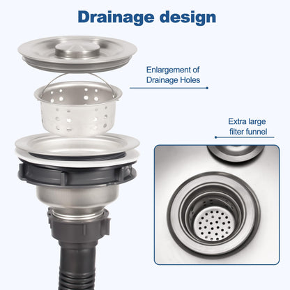 23 4/6in Stainless Steel Floor Mop Sink with Detachable Mop, Suitable for Laundry Rooms, Restaurants, Garages, Balconies, and Other Commercial Settings (23.6"L x 16.1"W x 21.6"H)