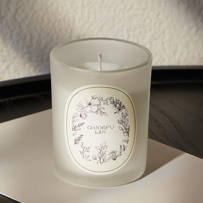 Scented Candle, Round Frosted Atmosphere, Suitable for Home 3-in-1 Set (White Tea Orchid/Cold Water/Earl Grey Tea with Cucumber)