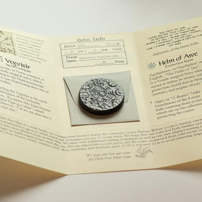 Norse Dual Stave in Iron Vegvisir and Helm of Awe