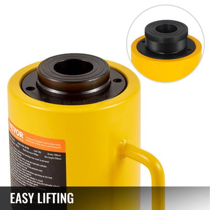 Mophorn Hydraulic Cylinder Jack 30Ton, Solid Ram Hydraulic Cylinder 4Inch, Stroke Single Acting Hydraulic Cylinder, w/Quick Connector Portable Hydraulic Solid Jack Industrial Lifting Jack Ram