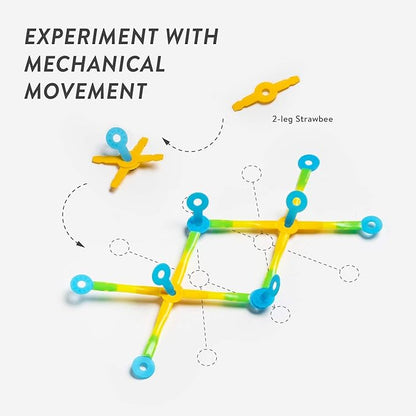 Strawbees Creature Creator Kit - Educational Connecting Toys for Makers &amp Families Building Toy Toolbox with Straws and Connectors for Creative STEM Exploration in Schools &amp Home Learning
