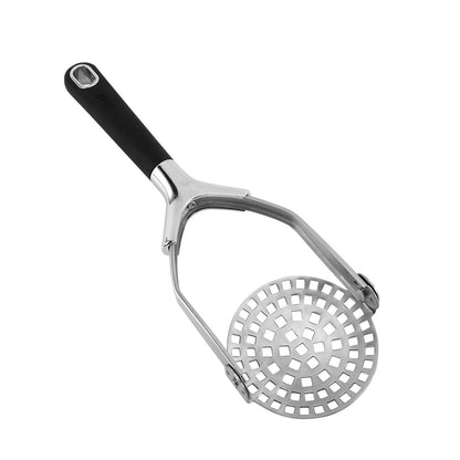 Cook With Color Hand Held Potato Masher - Professional Stainless Steel with Soft Comfort Handles Food Masher, Collapsible