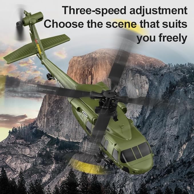 X-MechFun Black Hawk K200 RC Helicopter - 6CH Simulation RC Aircraft with Optical Flow &amp Altitude Hold &amp One-Key Inverted Flight 2.4Ghz Remote Console Helicopter Model for Hobbyists