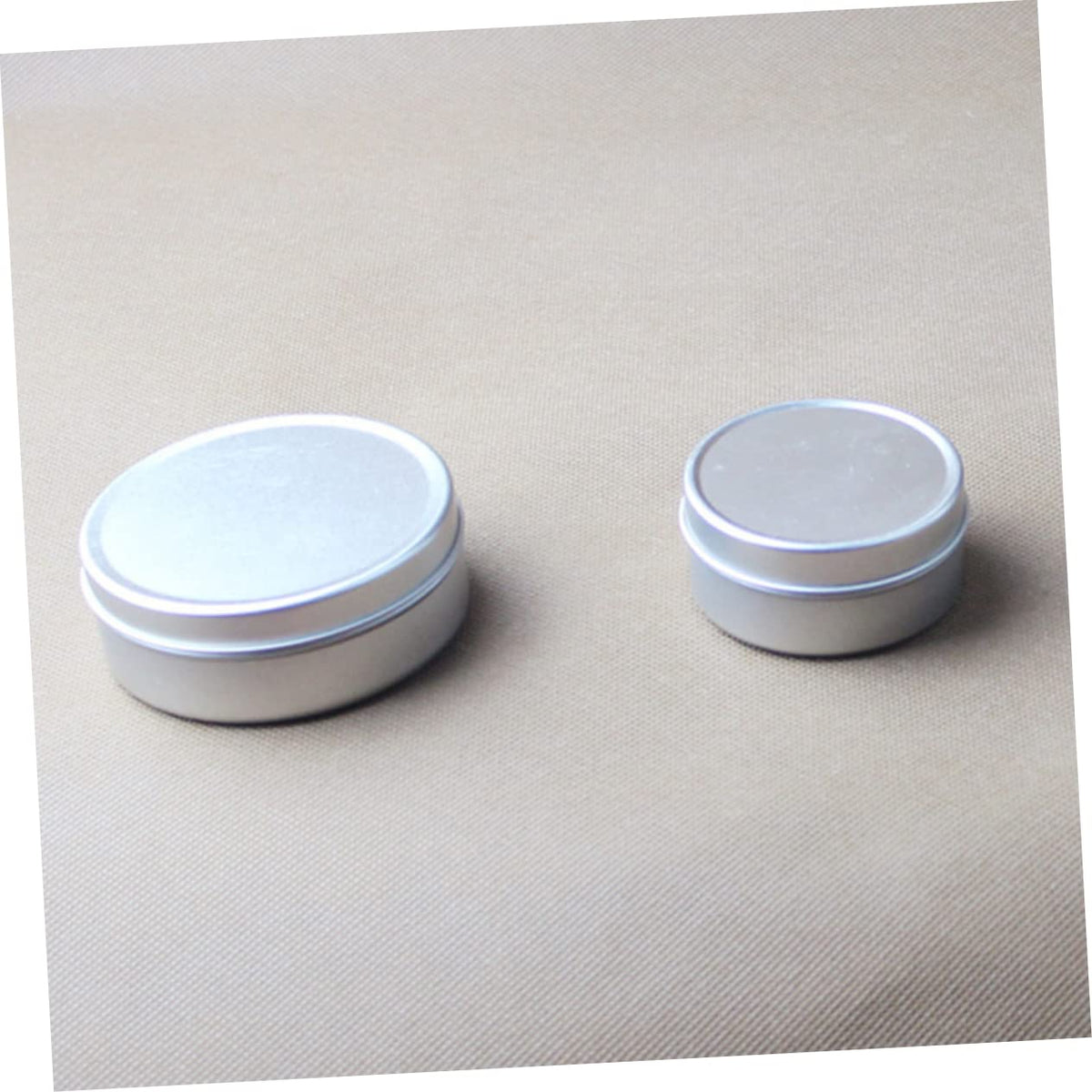LALAFINA 4pcs Handmade Candle Iron Tins Silver Scented Candle Making Containers for Home Crafts for Candy and Wedding Favor Boxes