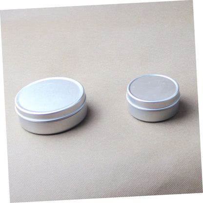 LALAFINA 4pcs Handmade Candle Iron Tins Silver Scented Candle Making Containers for Home Crafts for Candy and Wedding Favor Boxes